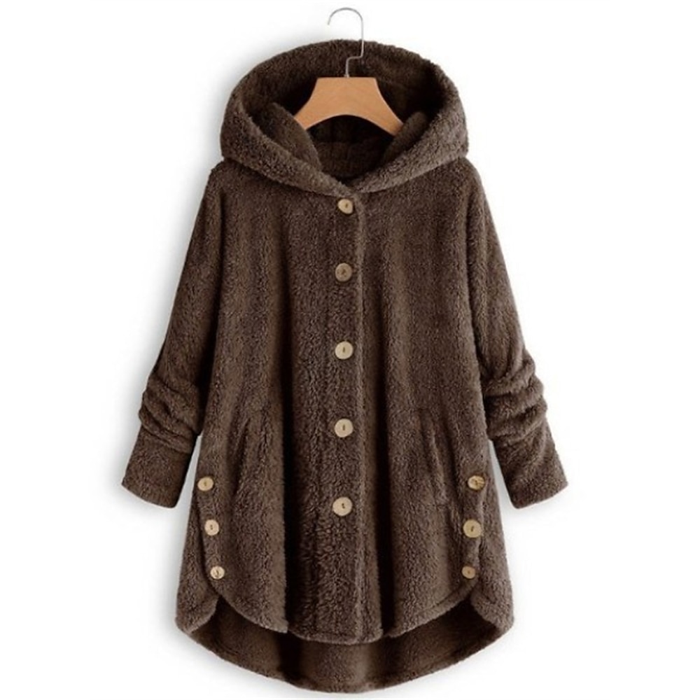 Damen Fleecejacke Sherpa-Jacke Teddy-Mantel Outdoor Valentinstag Täglich Herbst Winter Mantel Regular Fit Windundurchlässig warm halten Zeitgenössisch Stilvoll Plüsch Jacken Langarm Leopard Glatt Lightinthebox