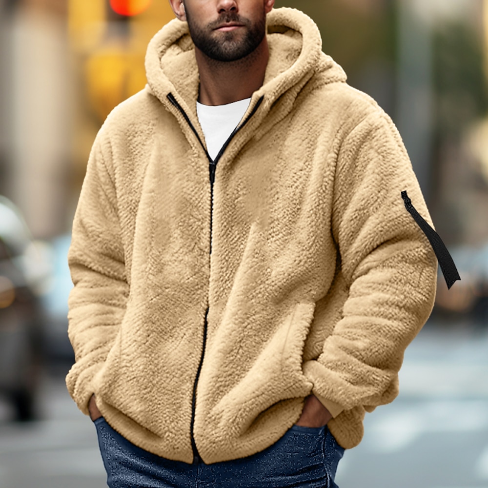 Herren Hoodie Sweatshirt Kapuze Oberbekleidung Fleece-Hoodie Schwarz Marineblau Khaki Dunkelgray Mit Kapuze Glatt Sport Natur Täglich Festtage Strassenmode Cool Brautkleider schlicht Herbst Winter Lightinthebox