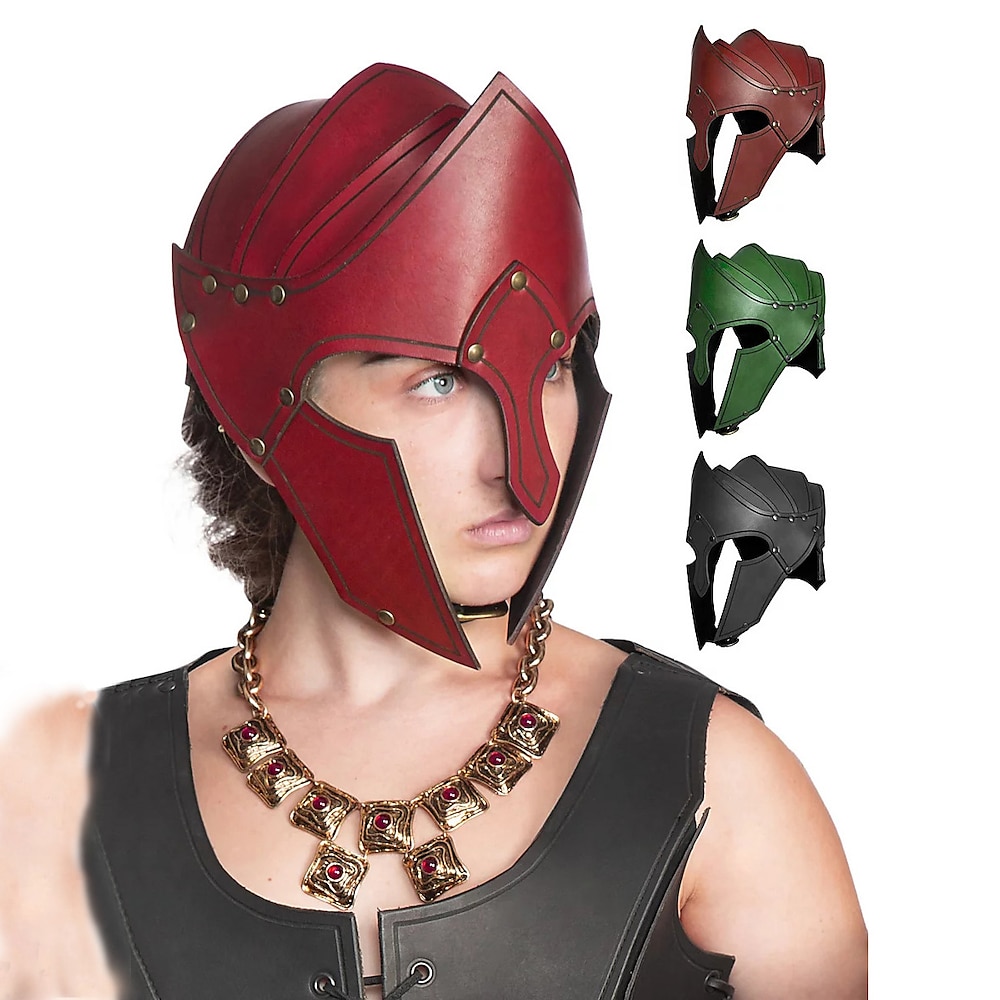 Retro Vintage Gotisch Mittelalterlich Rüstung Helm Ren Faire Krieger Ritter Wikinger Einfarbig Herren Damen Vikinger Fantasie Halloween Maskerade Leistung Halloween Bühne Erwachsene Ganzjahres Lightinthebox