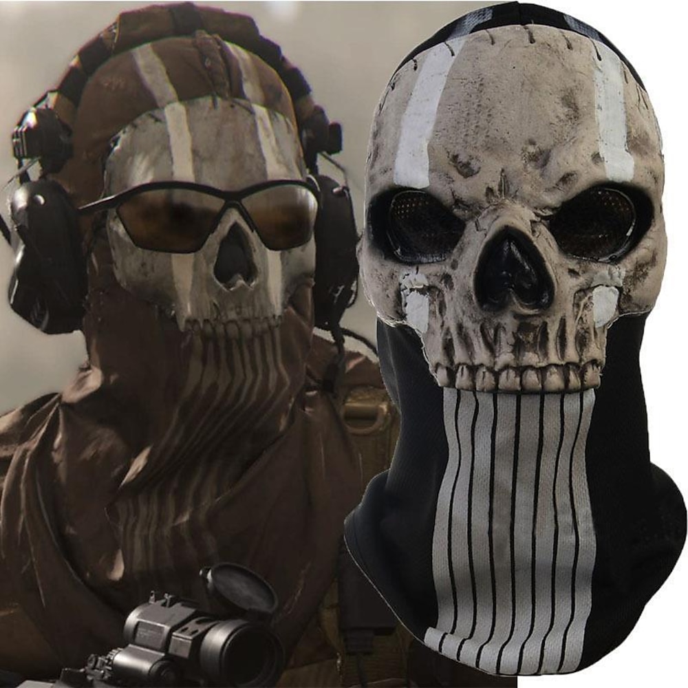 Call of Duty Theater 2 Totenkopfmaske Cosplay Spielcharakter Requisiten Geistermaske taktisches Gesichts-Make-up Lightinthebox