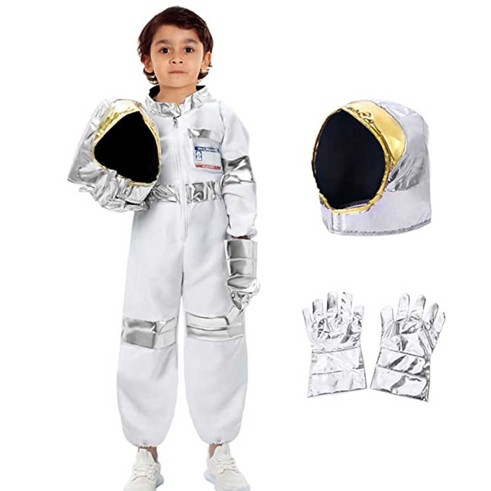 Jungen Mädchen Astronaut Cosplay Kostüm Für Halloween Maskerade Cosplay Kinder Gymnastikanzug / Einteiler Handschuhe Hut Lightinthebox