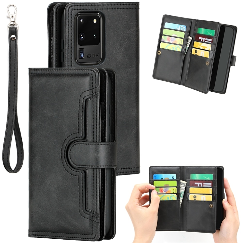 Handy Hülle Handyhüllen Für Samsung Galaxy S24 S23 S22 S21 S20 Plus Ultra Note 20 Ultra S25 Ultra Brieftasche Kartenetui mit Halterung Magnetisch Ganzkörperschutz Retro TPU PU-Leder Lightinthebox