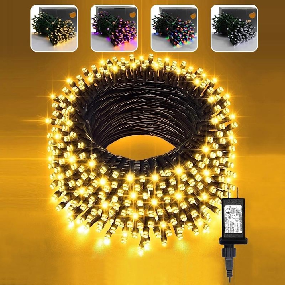 10m 20m 30m Lichterketten 100/200/300 LEDs 2835 SMD Warmweiß Weiß Mehrfarbig Kreative Lichterketten Weihnachtsbeleuchtung Urlaub Hochzeit Weihnachtsdekoration 24 V Lightinthebox