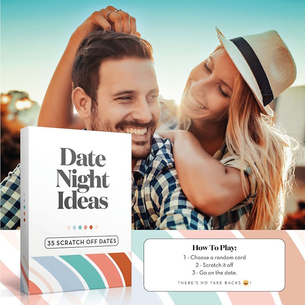 Date-Night-Ideen für Paare, romantisches Geschenk, lustiges, abenteuerliches Kartenspiel mit aufregendem Datum, Rubbelkarten-Ideen für Paare, Freundin, Freund, frisch vermählte Ehefrau oder Ehemann Lightinthebox