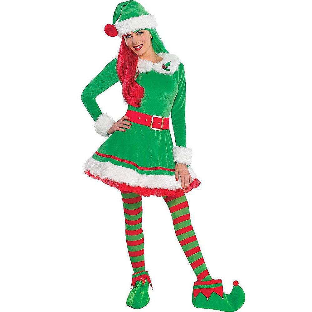 Elf Ausgefallene Kostüme Cosplay Kostüme Damen Weihnachten Heiligabend Cosplay-Kostüm Weihnachten Erwachsene Party Weihnachten Kostüm Lightinthebox