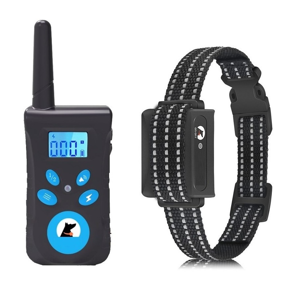 2-in-1-Automatik-Anti-Bell Ferntrainingshalsband, elektrisch, 3 Modi, Piepton, Vibration, Schock, wasserdicht, wiederaufladbar, Haustierverhalten, Gehorsamstraining Lightinthebox