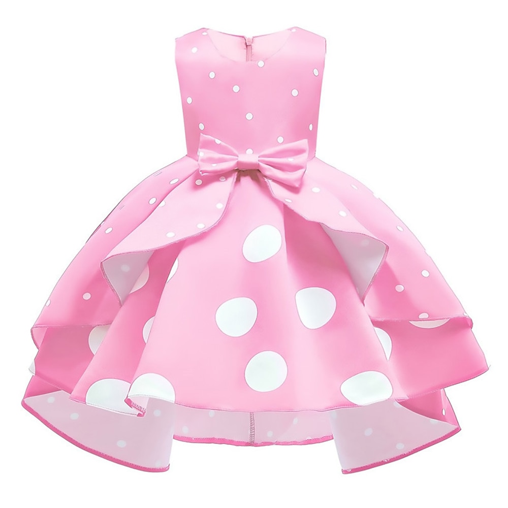 Mädchen' 3D Geometrisch Party Kleid Rosa Ärmellos 3D-Druck Sommer Frühling Herbst Party Besondere Anlässe Geburtstag Elegant Prinzessin Schön kinderkleidung 3-12 Jahre abendkleider Schaukelkleid A Lightinthebox