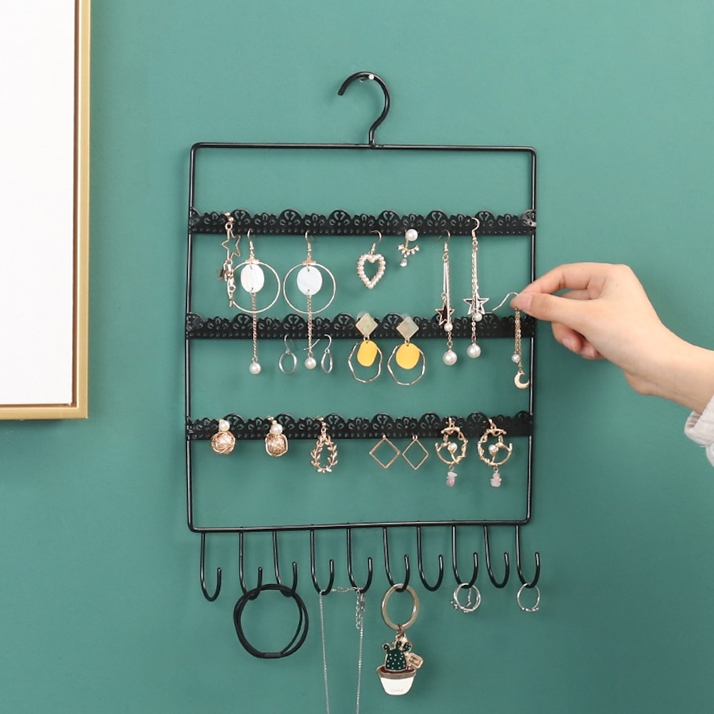 Wand-Ohrring-Schmuck-Organizer, Ohrring-Organizer, Hängehalter, Halsketten-Display-Ständer, Rack-Halter, Schmuck-Aufhänger Lightinthebox