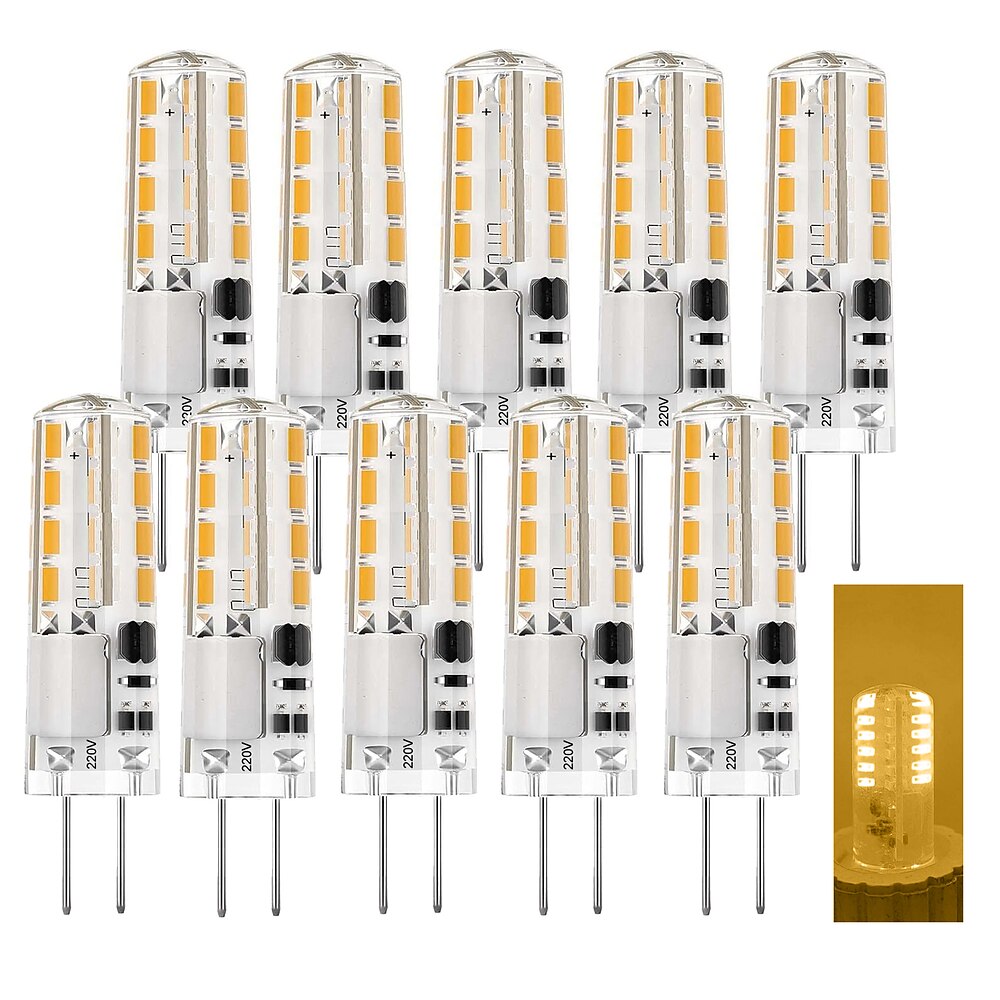 10 Stück 2 W LED Doppel-Pin Leuchten 200 lm G4 T 32 LED-Perlen SMD 3014 Warmweiß Kühles Weiß Natürliches Weiß 220-240 V 110-130 V Lightinthebox