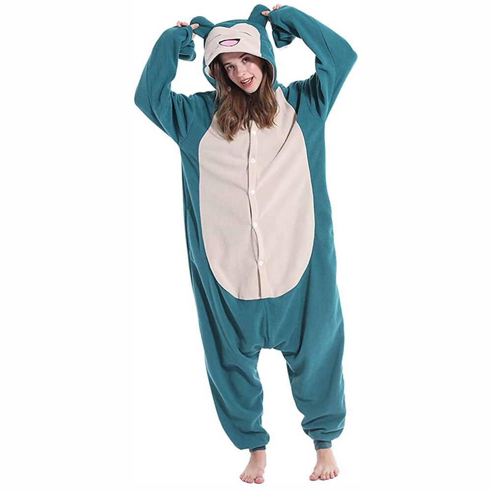 Erwachsene Tier Nachtwäsche Onesie-Kostüm Faschingskostüme Karton Snorlax Pyjamas-Einteiler Kigurumi-Pyjamas Lustiges Kostüm Für Herren und Damen Weihnachten Karneval Karikatur Lightinthebox