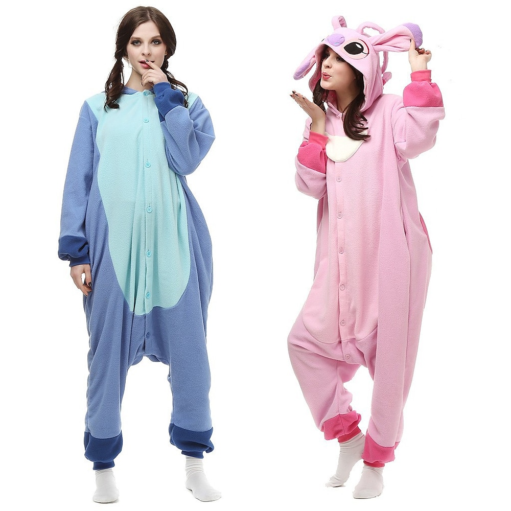 Kinder Erwachsene Tier Onesie-Kostüm Karton Blaues Monster Pyjamas-Einteiler Kigurumi-Pyjamas Charme Lustiges Kostüm Für Herren Damen Jungen Karneval Karikatur Lightinthebox