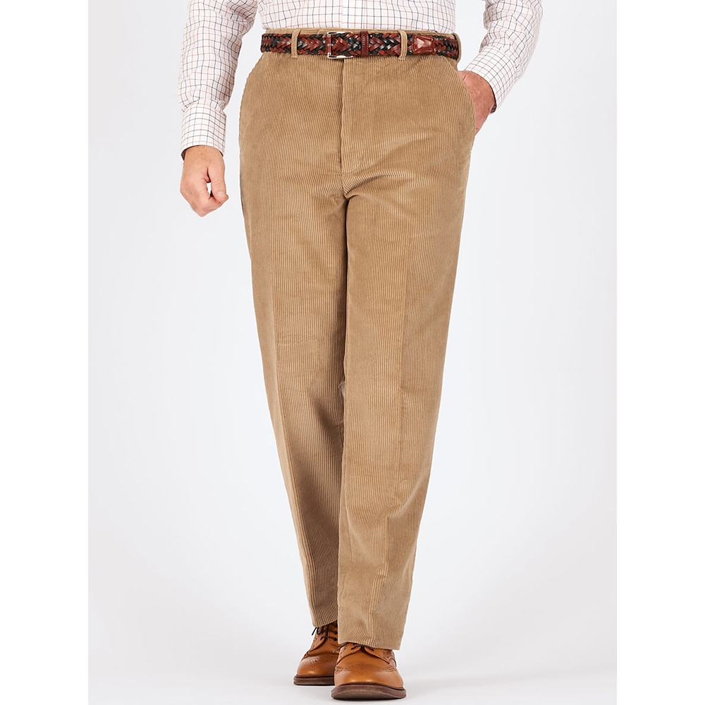 Herren Anzughosen Cordhose Hose Hosen Anzughose Tasche Gerade geschnitten Glatt Komfort Atmungsaktiv Outdoor Täglich Ausgehen Modisch Brautkleider schlicht Khaki Dunkelblau Lightinthebox