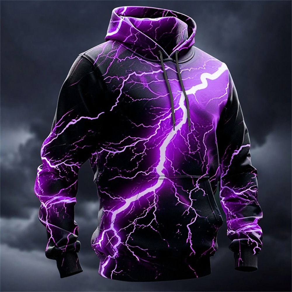 Herren Graphic Aufhellung Hoodie Sweatshirt Kapuze Hoodies Pullover Hoodie Sweatshirt Kapuze Langarm Sweatshirt mit Kapuze Mit Kapuze Modisch 3D-Druck Sports Outdoor Festtage Urlaub Gelb Rosa Lightinthebox