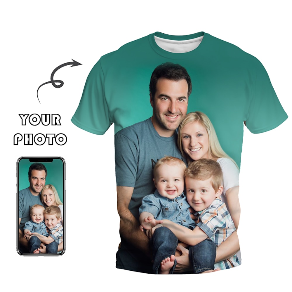 Individuelle T-Shirts für Männer: Entwerfen Sie Ihre eigenen individuellen T-Shirts mit personalisiertem T-Shirt mit Allover-Print und individuellen Geschenken Lightinthebox