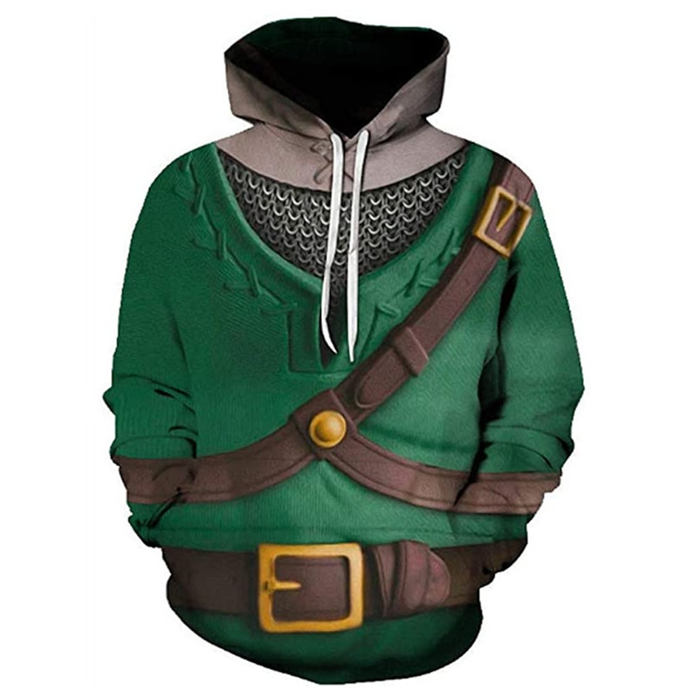 Die Legende von Zelda Verknüpfung Kapuzenshirt Anime 3D Vordertasche Grafik Für Paar Herren Damen Erwachsene Karneval Maskerade 3D-Druck Party Casual Lightinthebox