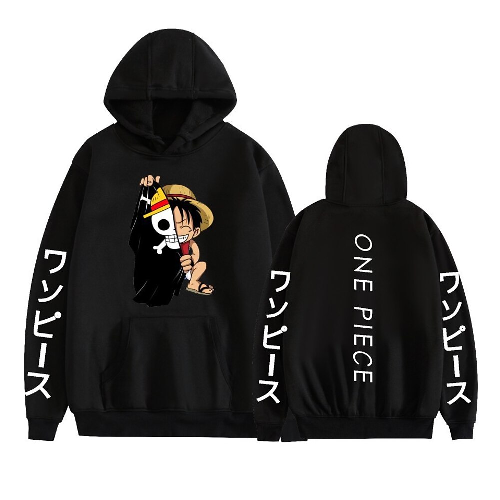 One Piece Affe D. Ruffy Roronoa Zoro Tony Tony Chopper Kapuzenshirt Zeichentrick Manga Anime Vordertasche Grafik Für Paar Herren Damen Erwachsene Karneval Maskerade Heißprägen Casual Lightinthebox