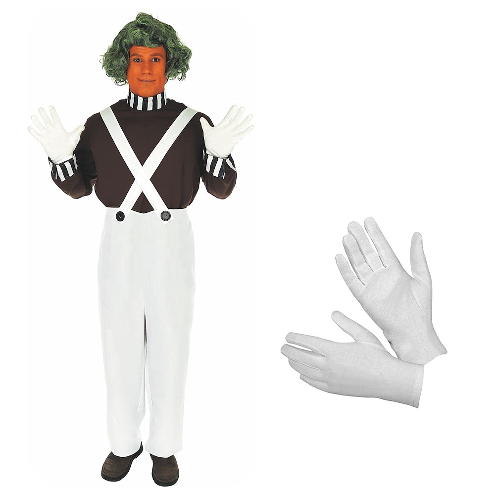 Charlie und die Schokoladenfabrik Wonka Oompa Loompa Cosplay Kostüm Herren Damen Film Cosplay Cosplay Karneval Maskerade Lightinthebox