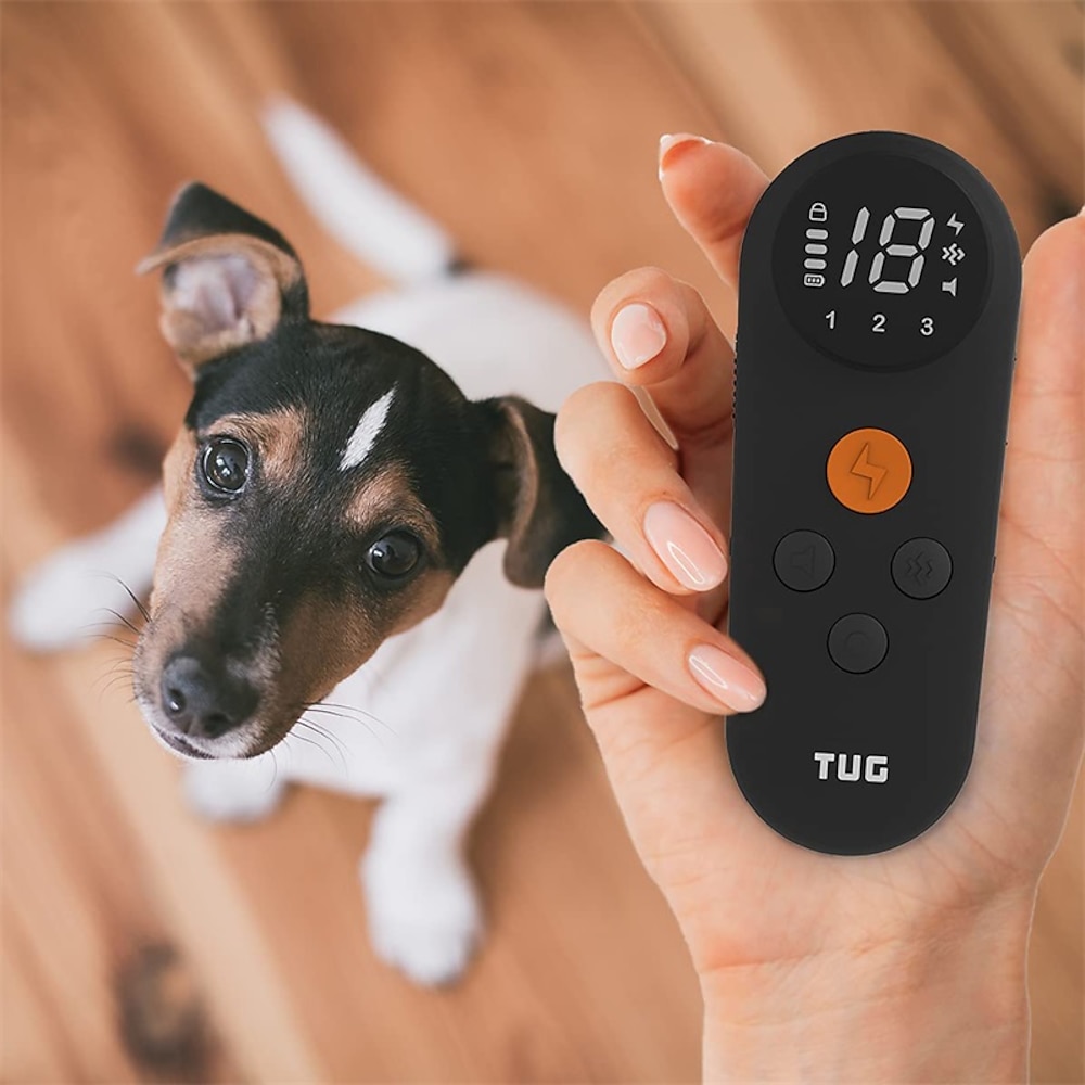Hundetrainingshalsband mit wiederaufladbarer Fernbedienung, 3 Trainingsmodi, Piepton und Vibration Stoßwasserdichtes E-Halsband Lightinthebox