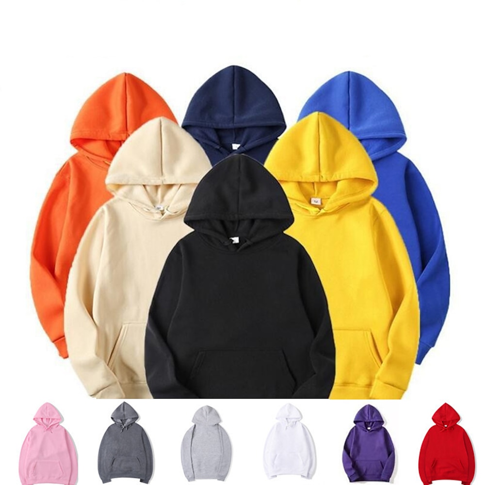 Herren Hoodie Sweatshirt Kapuze Mit Kapuze Sport Natur Täglich Festtage Tasche Glatt Weinrot Schwarz Weiß Polyester Sportkleidung Strassenmode Sport Frühling Herbst Lightinthebox