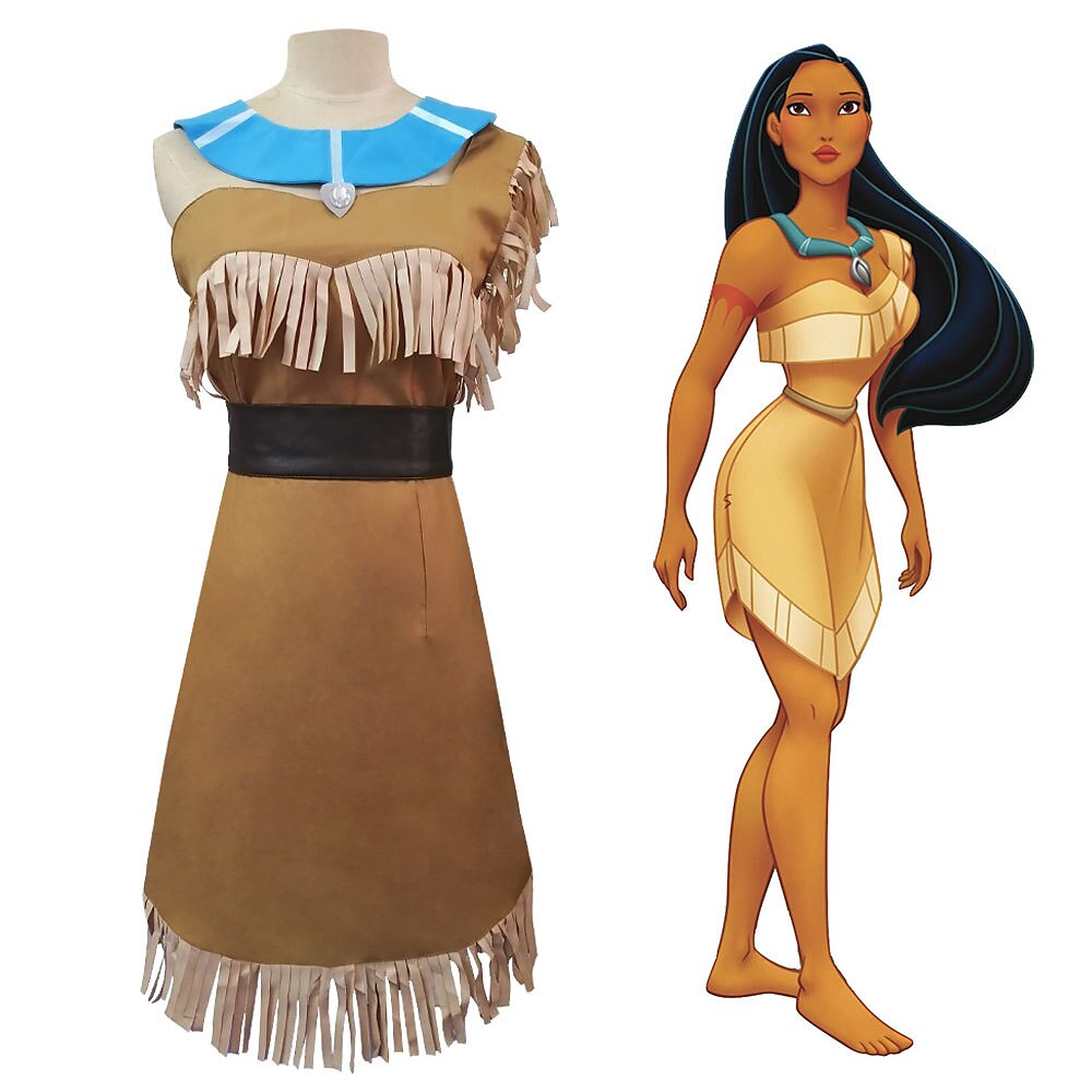 Klang der Wüste Pocahontas Kleid Austattungen Damen Film Cosplay Anime Maskerade Lightinthebox