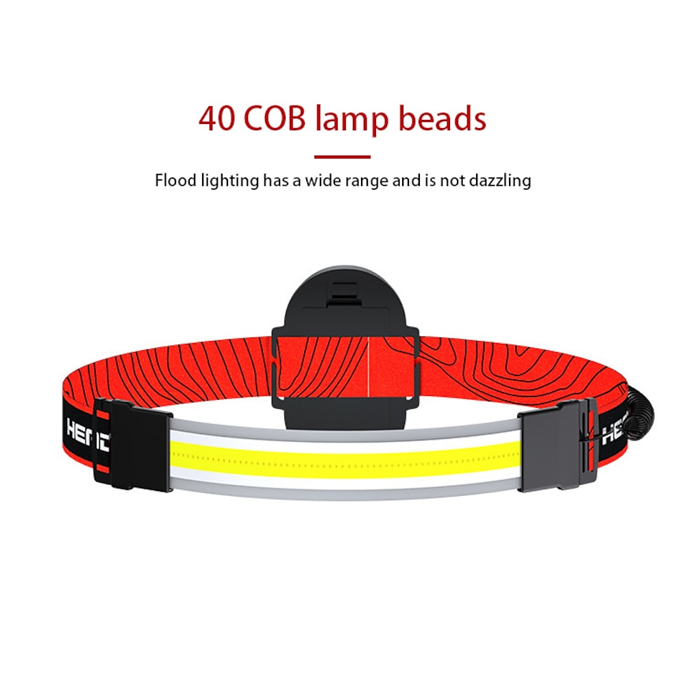 USB aufladbare COB-LED-Stirnlampe Flutlicht für Erwachsene Camping wasserdichte Stirnlampe Taschenlampe zum Wandern Laufen Reparieren Angeln Radfahren Lightinthebox