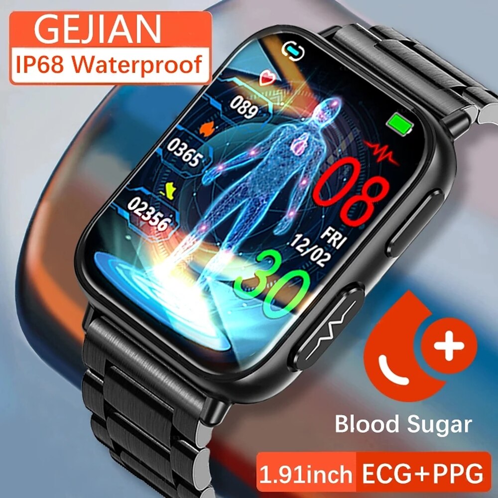 tk10 ecgppg smart watch nicht-invasive blutzucker herz rate blutdruck blut sauerstoff schlaf überwachung smartwatches Lightinthebox