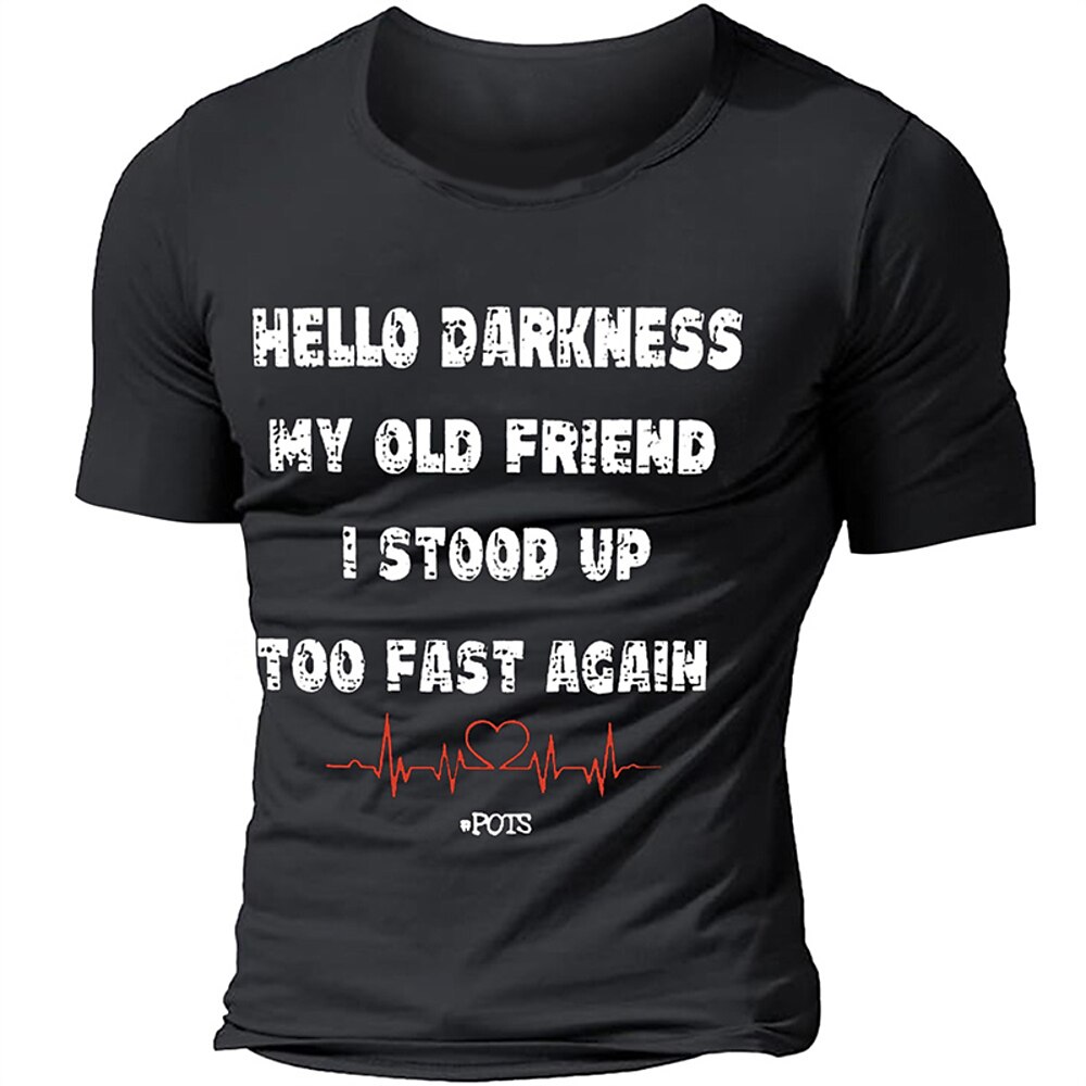 Herren Buchstabe T Shirt T-Shirt 100% Baumwolle Kurzarm Grafik Hemd Schwarz Armeegrün Dunkelblau Bequemes T-Shirt Sport im Freien Ferien Modedesigner-Kleidung Lightinthebox