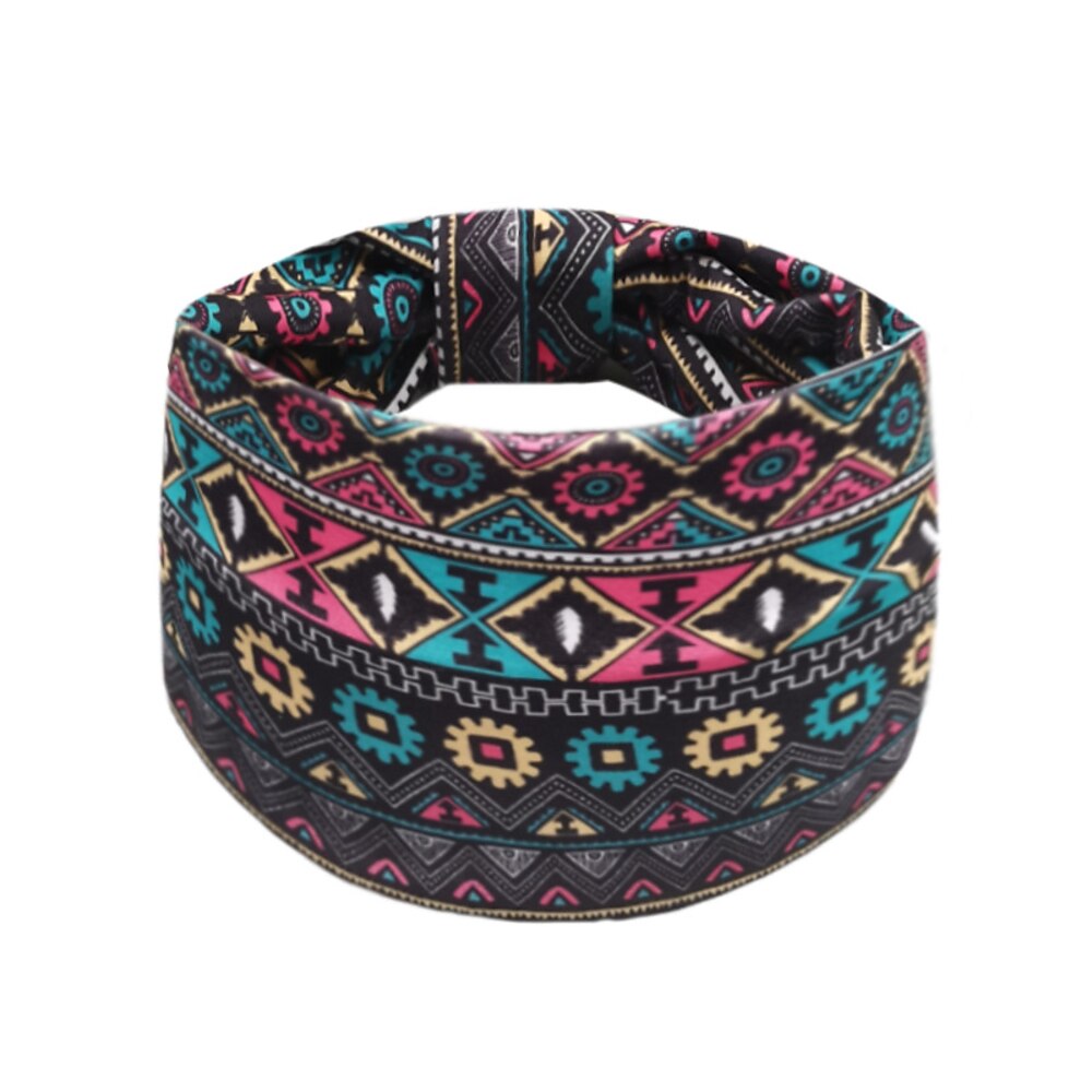 Bohemian-Damen-elastisches Stirnband, afrikanischer Modedruck, breitkrempiges Kopftuch, Sport-Yoga-Stirnband Lightinthebox