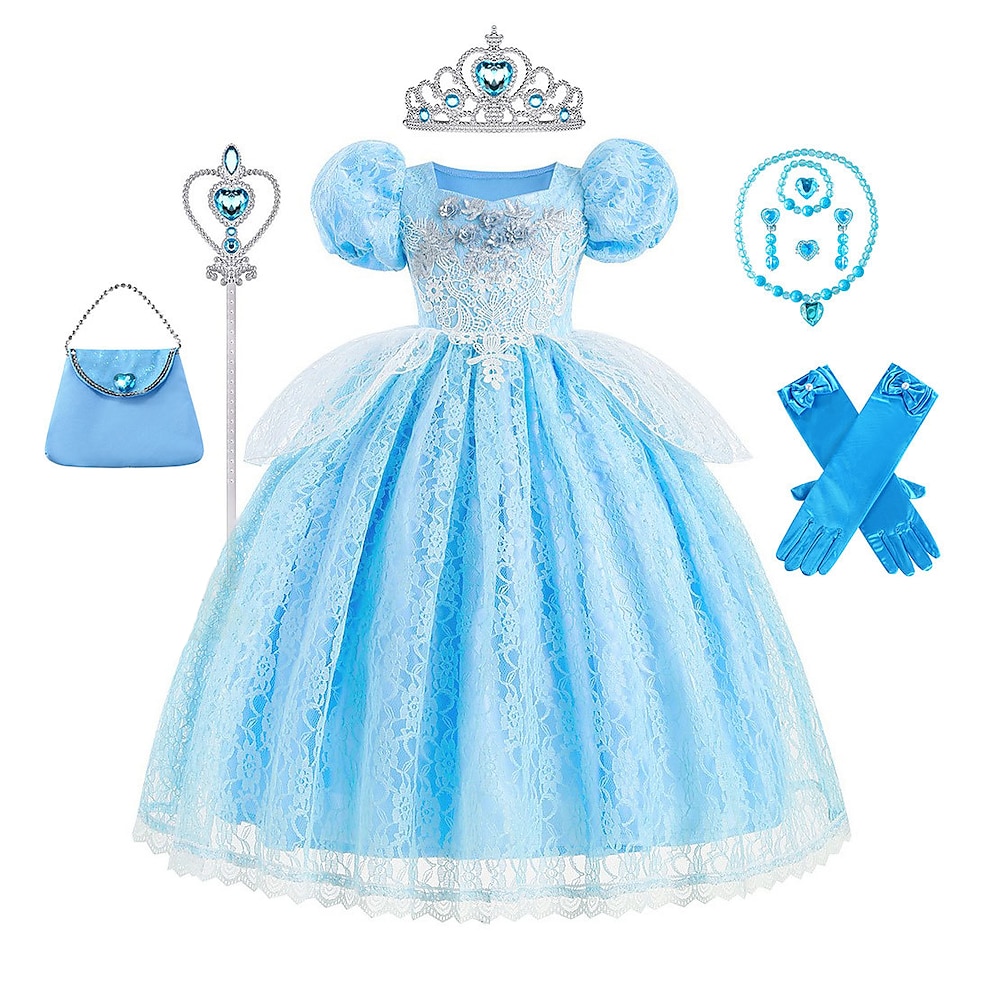 Schlafende Schönheit Prinzessin Aschenputtel Aurora Kleid Cosplay Kostüm Austattungen Mädchen Film Cosplay Kuschelig Kindertag Hochzeit kleid hochzeitsgast Lightinthebox