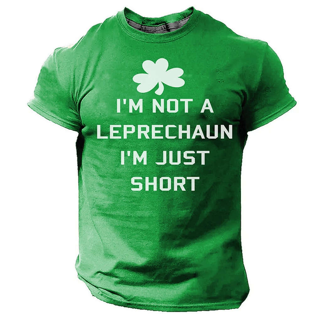 St. Patrick Herren Graphic Kleeblatt Glückliche Iren T Shirt Kurzarm T-Shirt 3D-Druck Rundhalsausschnitt Hemd Täglich Designer Brautkleider schlicht Sports Outdoor Festtage Ausgehen Grün 1# Grün 2 Lightinthebox