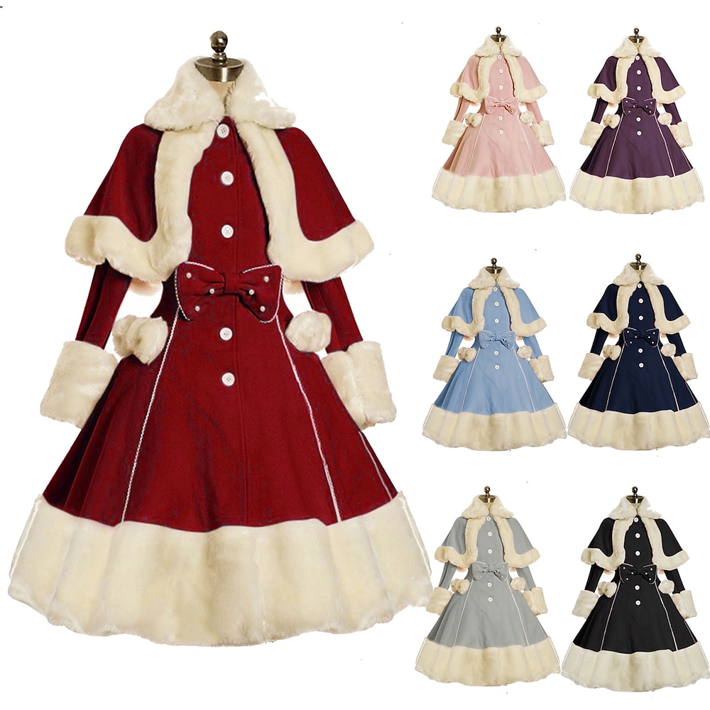 Inspiriert von Cosplay Dienstmädchenuniform Anime Cosplay Kostüme Japanisch Karneval Cosplay-Anzüge Langarm Kleid Umhang Für Damen Lightinthebox