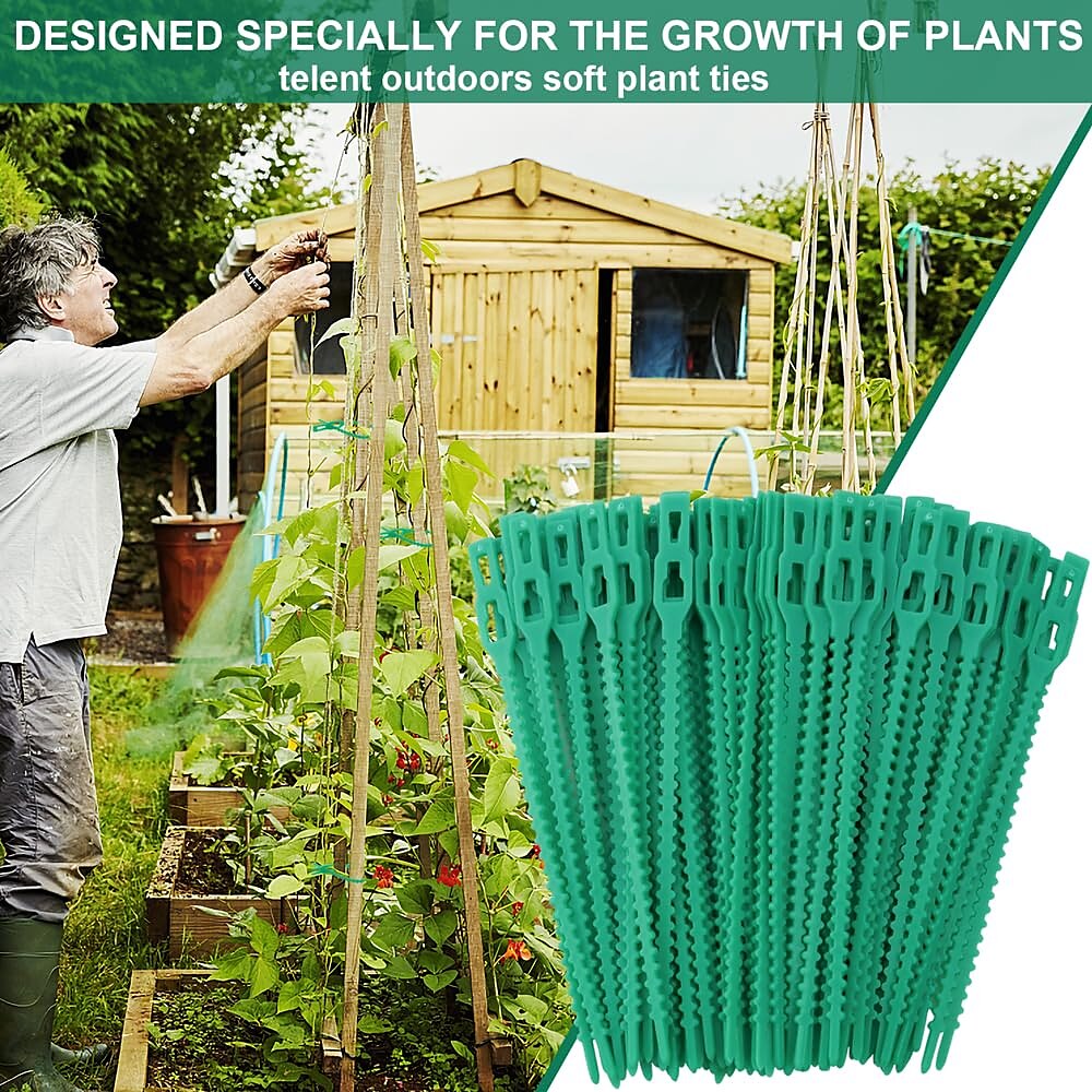 100 Stück verstellbare Pflanzenbinder für Gartenpflanzen, Drehbänder zum Pflanzen, für Gartengeräte Lightinthebox