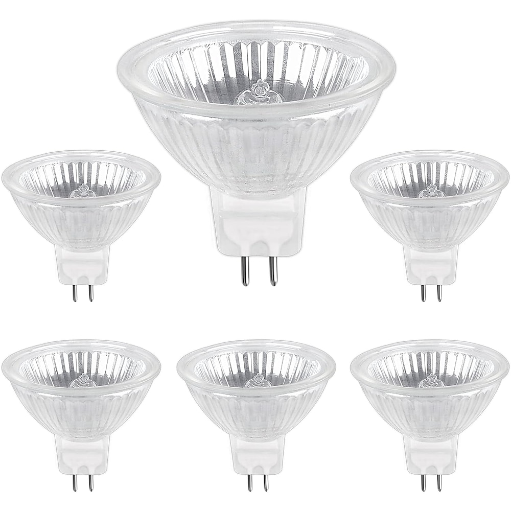 MR16-Halogenlampe, 12 V, 50 W, 600 lm, warmweiß, 3000 K, GU5,3, Halogenlampe für Schienenbeleuchtung, Einbaubeleuchtung, 6 Stück Lightinthebox