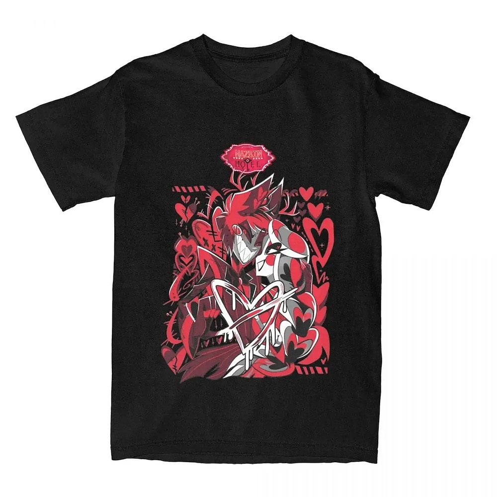 Hazbin Hotel Alastor T-Shirt-Ärmel Anime Grafik Für Herren Erwachsene Maskerade Heißprägen Casual Lightinthebox