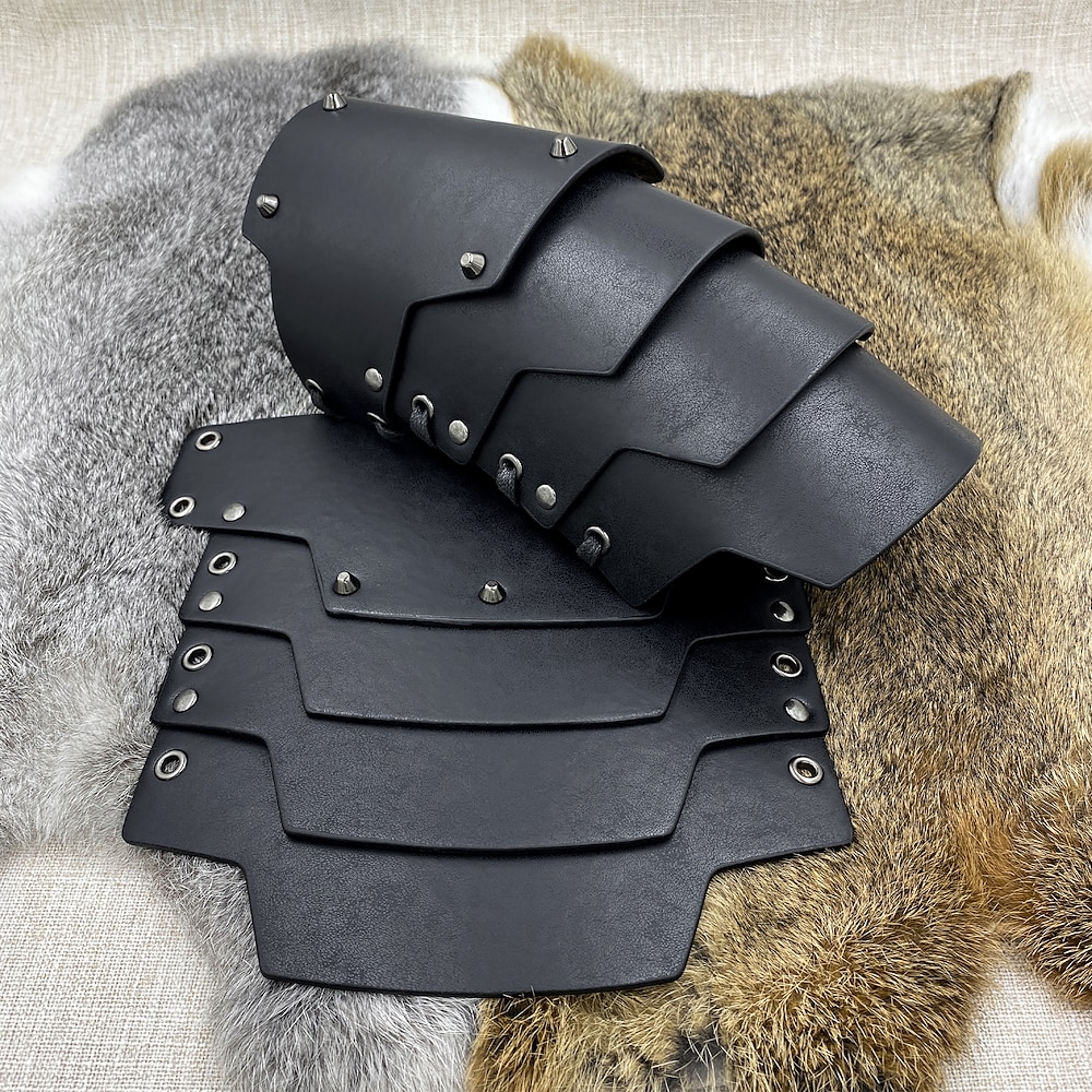 Retro Vintage Punk Gothic Mittelalterlich Waffen und Rüstungen Armband Handgelenkstütze Vikinger Tempelritter Kreuzritter Walhalla Herren Bogenschießen Halloween Karneval Maskerade Party Bühne LARP Lightinthebox