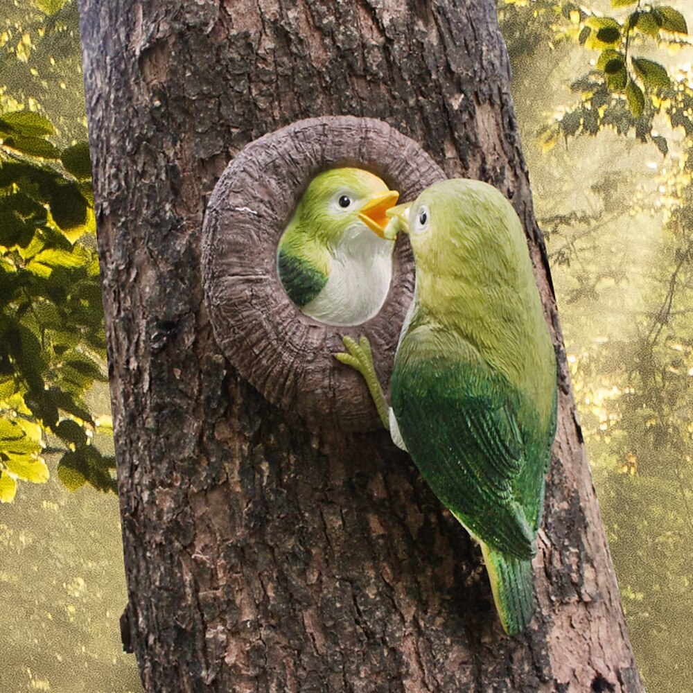 Künstlicher Vogel-Simulationsbaum zum Aufhängen, Simulation eines fressenden Vogels, Heimdekoration aus Kunstharz, realistischer Vogel auf Ornamenten für Bastelprojekte, Baumdekoration Lightinthebox