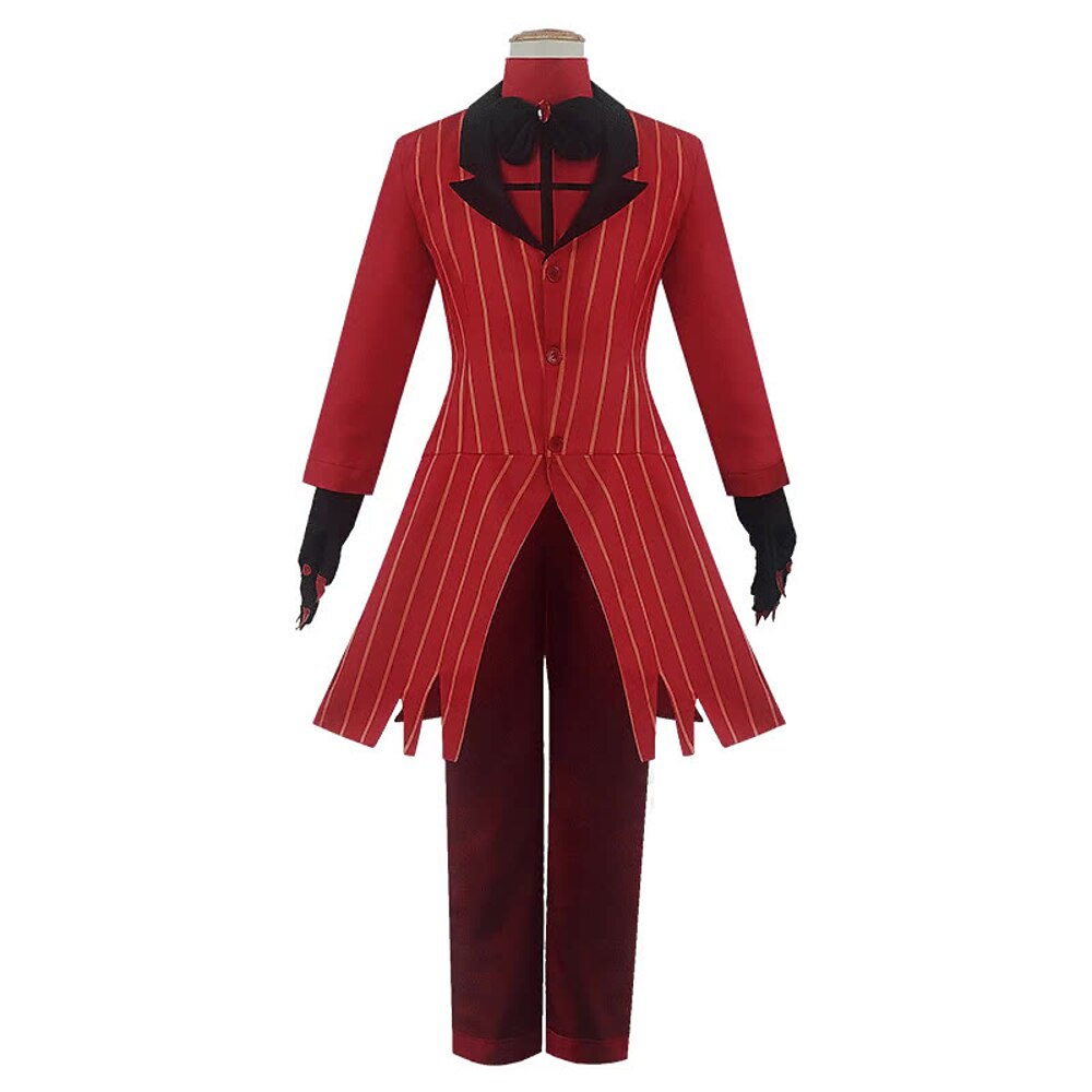 Inspiriert von Cosplay Hazbin Hotel Alastor Anime Cosplay Kostüme Japanisch Karneval Cosplay-Anzüge Schwert Austattungen Langarm Mantel Hosen Handschuhe Für Herren Damen Lightinthebox