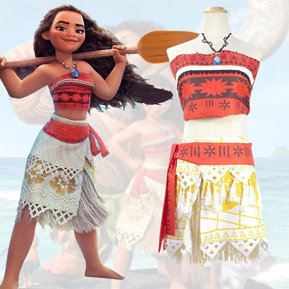 Prinzessin Moana Cosplay Kostüm Austattungen Damen Mädchen Film Cosplay Cosplay Karneval Maskerade Veranstaltung / Fest Maskerade Lightinthebox