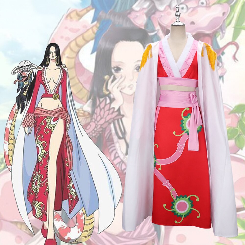 Inspiriert von One Piece Boa Hancock Anime Cosplay Kostüme Japanisch Karneval Cosplay-Anzüge oben Rock Umhang Für Damen Lightinthebox