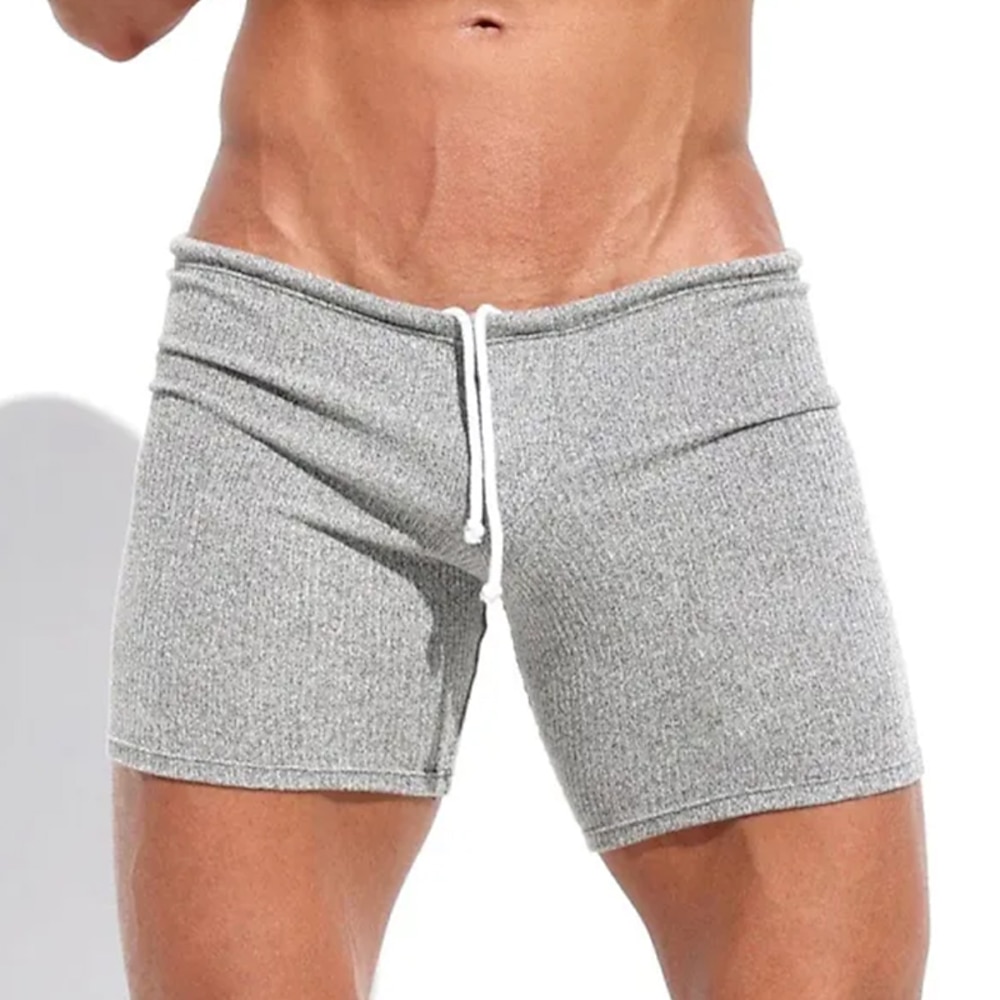 Herren Sweatshorts Kurze Hose Shorts Kurze Hosen Bermudas Kordelzug Elastische Taille Glatt Komfort Sport Kurz Yoga Täglich Fitnessstudio Athleisure Weiß Khaki Mikro-elastisch Lightinthebox