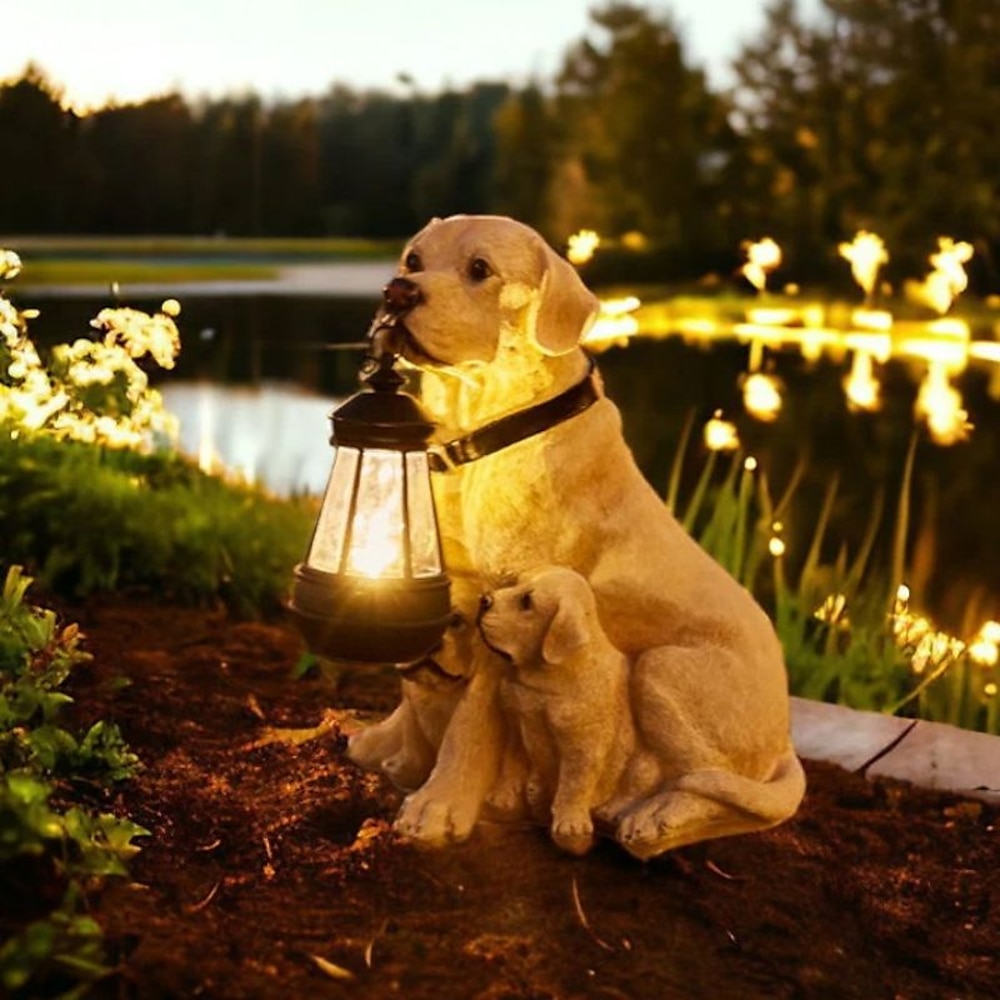 Hunde-Solarleuchten für den Außenbereich, wasserdicht, Hundegarten-Dekoration, Solar-Gartenleuchten für den Außenbereich, wasserdichte Dekoration, Landschaftsanordnung, Rasenlampe, Outdoor-Ornamente Lightinthebox