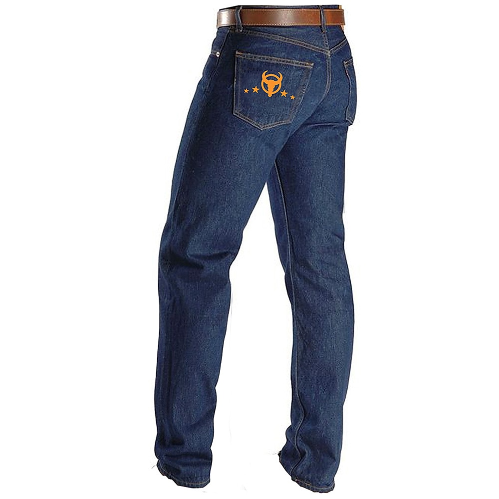 Herren Jeans mit Grafik und Cowboy-Print, bequeme, lange Länge, lässige Vintage-Jeans mit schmaler Passform Lightinthebox