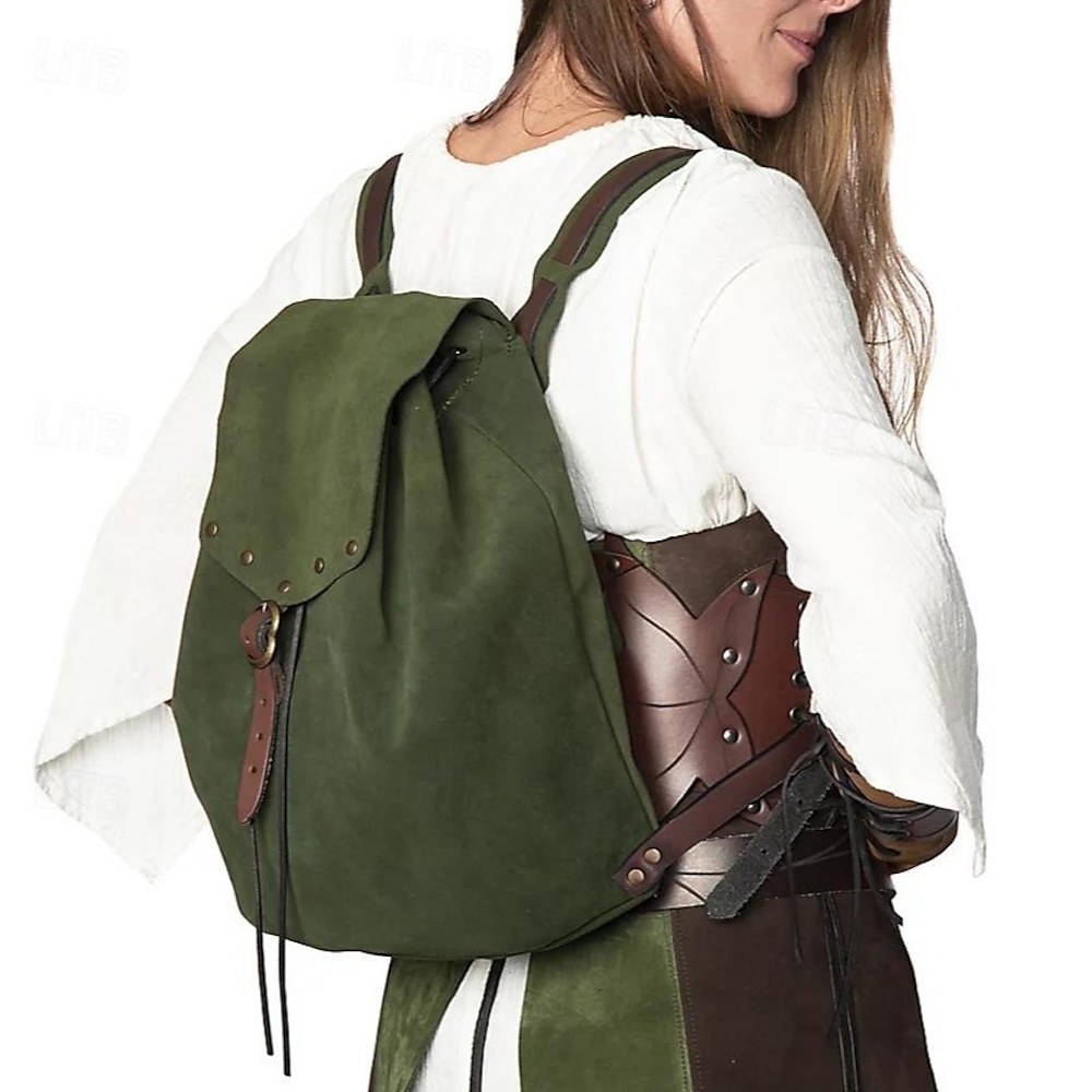 Mittelalterlich Renaissance Steampunk 17. Jahrhundert Cosplay Kostüm Tasche Rucksack Krieger Vikinger Keltischer Ritter Ranger Elfen Walhalla Herren Damen Bogenschießen Halloween Leistung Bühne LARP Lightinthebox