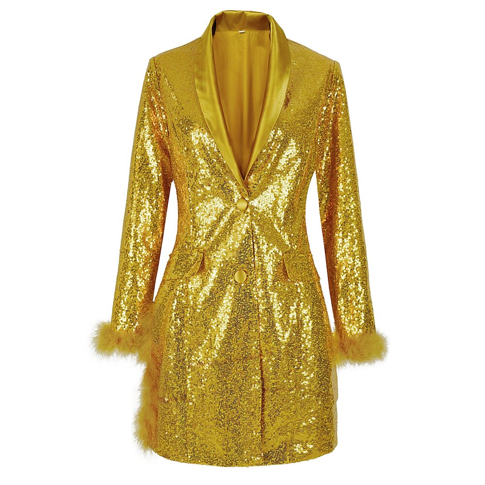 Retro Vintage 1980er Kleid Anzüge Blazer Disco Pailletten Damen Party / Abend Maskerade Junggesellinnenabschiedsparty Erwachsene Kleid Lightinthebox