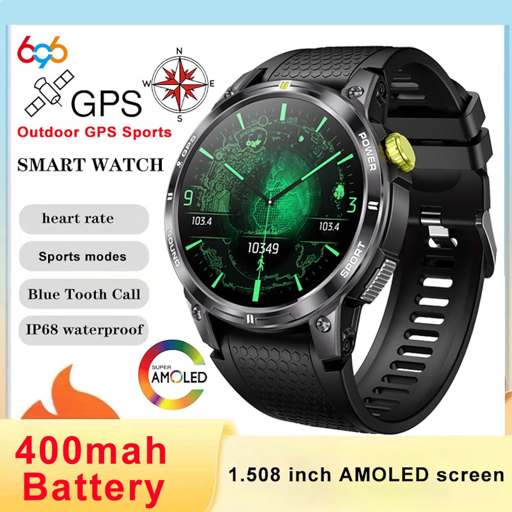 696 NX18Pro Smartwatch 1.5 Zoll Smartwatch Fitnessuhr Bluetooth EKG PPG Schrittzähler Anruferinnerung Kompatibel mit Android iOS Damen Herren Freisprechanlage Nachrichterinnerung IP 67 48mm Lightinthebox