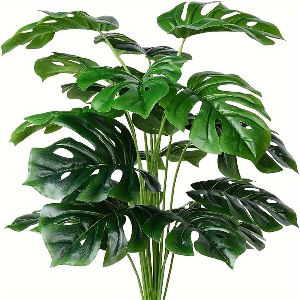 1 Stück künstliche Palmenblätterpflanze, grüne künstliche tropische Pflanzen, künstlicher Monstera-Baum, künstliche Palmwedelpflanze, geeignet für Wohnzimmer, Schlafzimmer, Heimdekoration, Frühlings- Lightinthebox