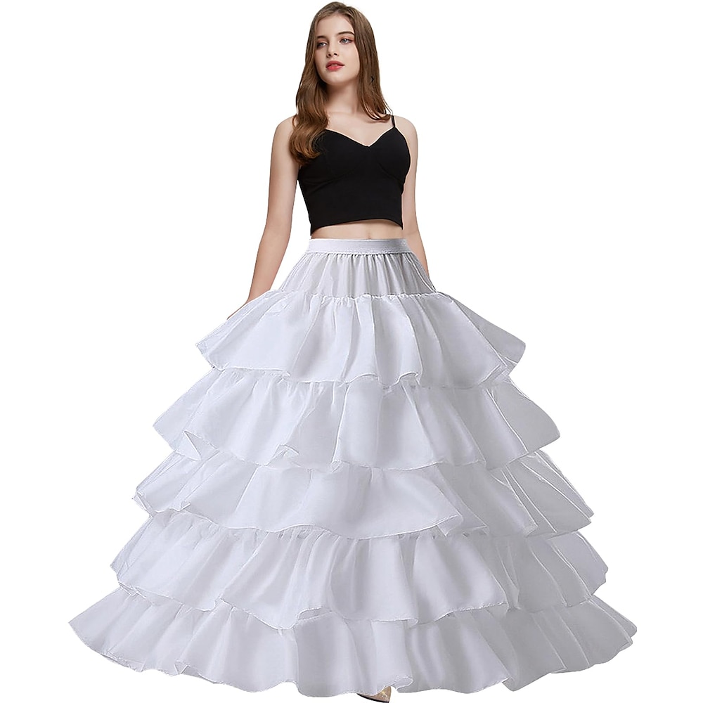 Klassische Lolita Rokoko Viktorianisch Minimantel Unter Rock Krinoline Prinzessin Braut Brautkleidung Damen Mädchen Einfarbig Ballkleid A-Linie Leistung Hochzeit Party Erwachsene Minimantel Lightinthebox