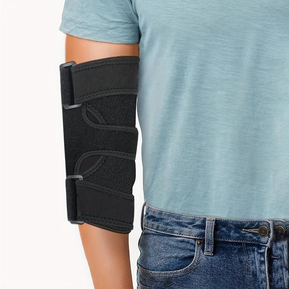 1-teilige Ellenbogenbandage, bequeme nächtliche Ellenbogen-Schlafunterstützung, Ellenbogenschiene, verstellbarer Stabilisator für Kubitaltunnelsyndrom, Sehnenentzündung, Ulnarnerv, Tennis, passend für Lightinthebox