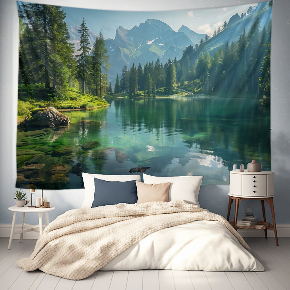 Landschaftsfelder Landschaft Wandteppich Wanddekoration große Wandteppich Wandbild Dekor Fotografie Hintergrund Decke Vorhang Haus Schlafzimmer Wohnzimmer Dekoration Wandtuch XXL Natur Lightinthebox