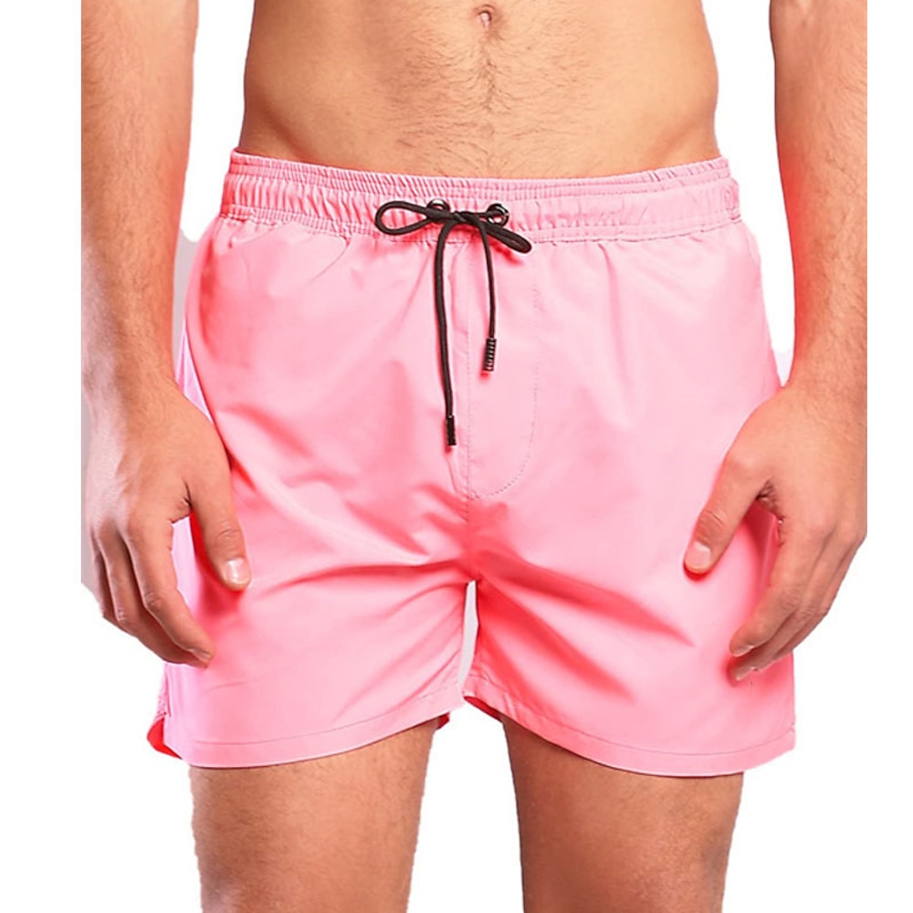 Herren Boardshorts Badeshorts Badehose Schwimmshorts Bademode Shorts Kurze Hosen Kordelzug Elastische Taille Glatt Komfort Schnelltrocknend Kurz Festtage Strand Wochenende Modisch Brautkleider Lightinthebox